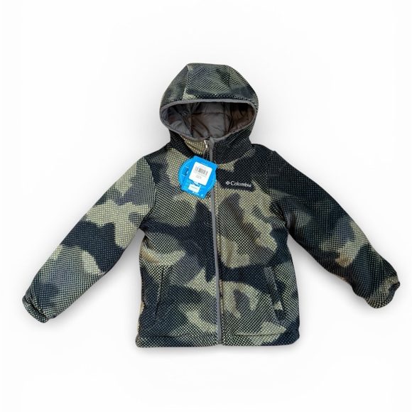 Columbia Reversible Charcoal Hooded Jacket Youth XS NWT - Picture 4 of 5